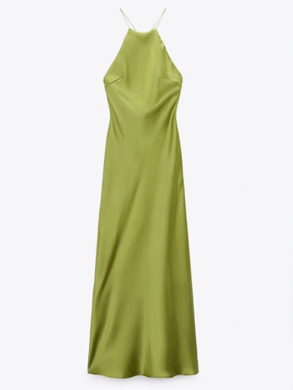 ZARA Satin Slip Dress with Spaghetti Straps NWT M - Picture 6 of 16